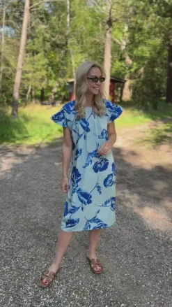 Kjole - Cecilia - Blue Flower Kjoler