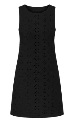 Online Kjole - Maja - Black Denim W. Embroidery Kjoler