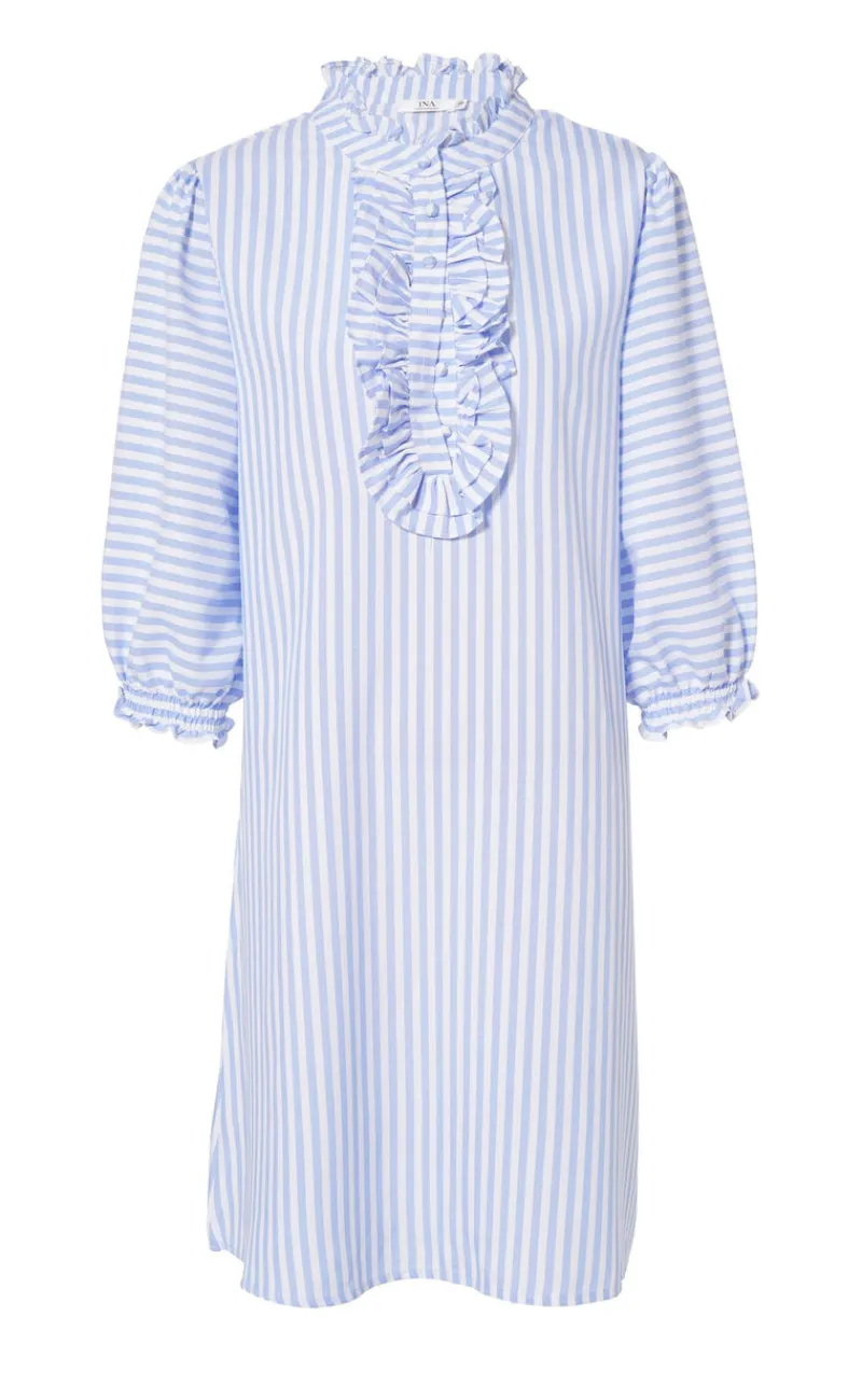 Online Kjole - Camilla - Blue/White Stripe Kjoler