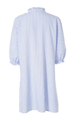Online Kjole - Camilla - Blue/White Stripe Kjoler