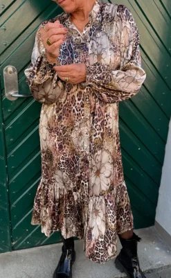 Outlet Kjole - Aida - Leopard / Flower Kjoler