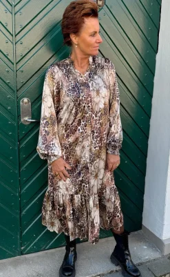 Outlet Kjole - Aida - Leopard / Flower Kjoler