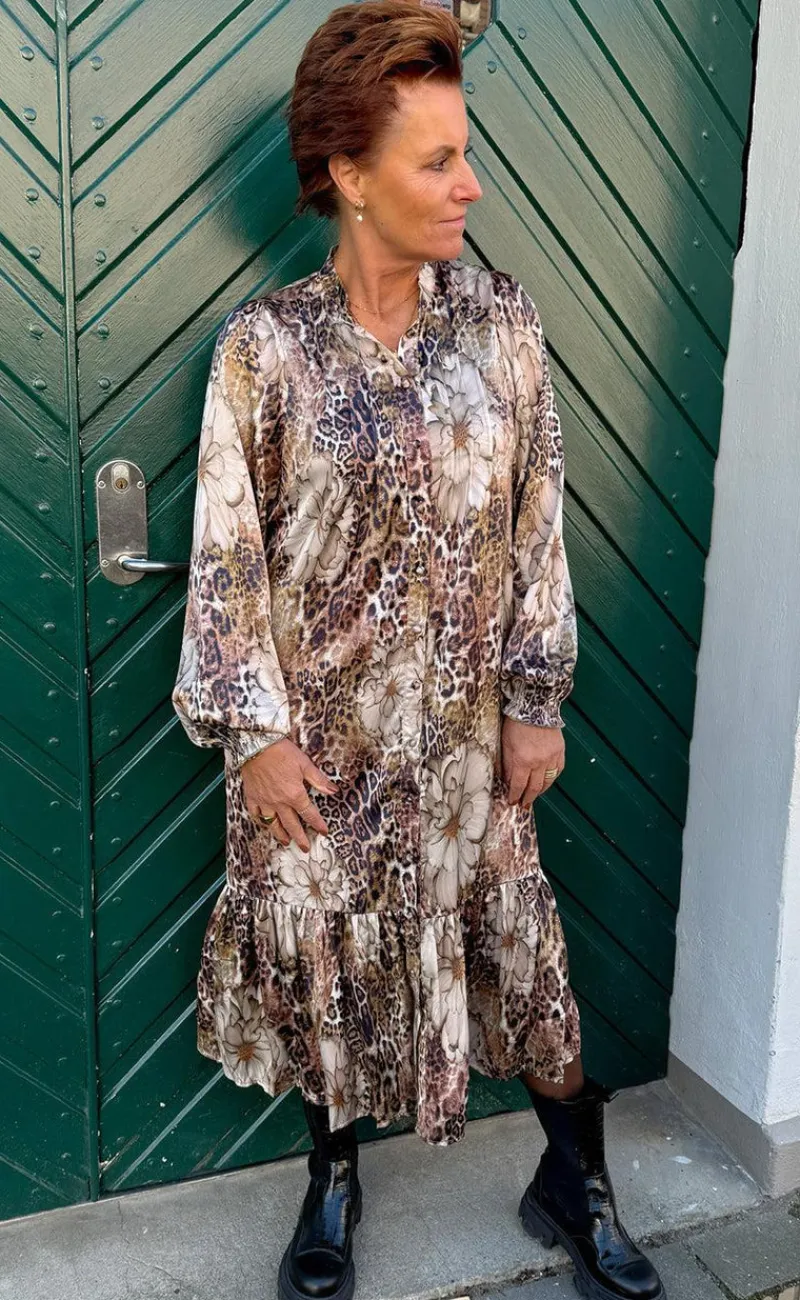 Outlet Kjole - Aida - Leopard / Flower Kjoler