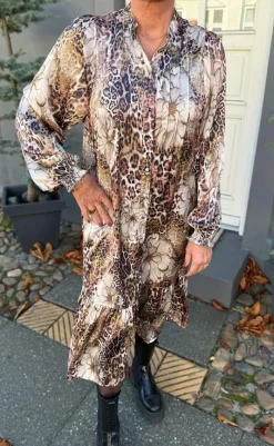Outlet Kjole - Aida - Leopard / Flower Kjoler