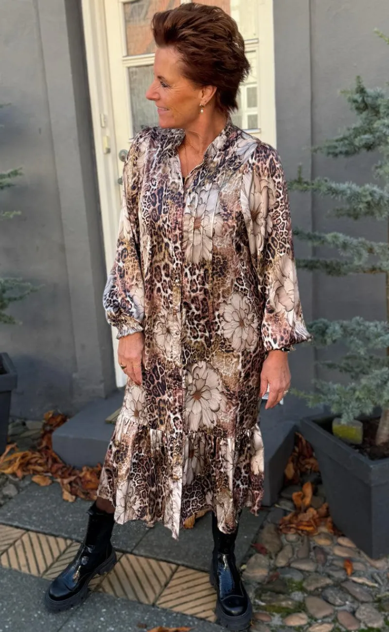 Outlet Kjole - Aida - Leopard / Flower Kjoler