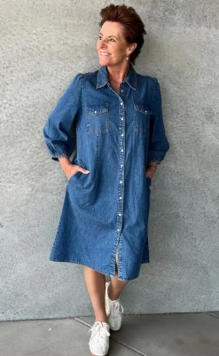 Outlet Kjole - Detina - Stormy Blue Kjoler