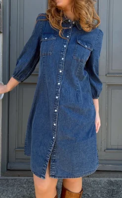 Outlet Kjole - Detina - Stormy Blue Kjoler