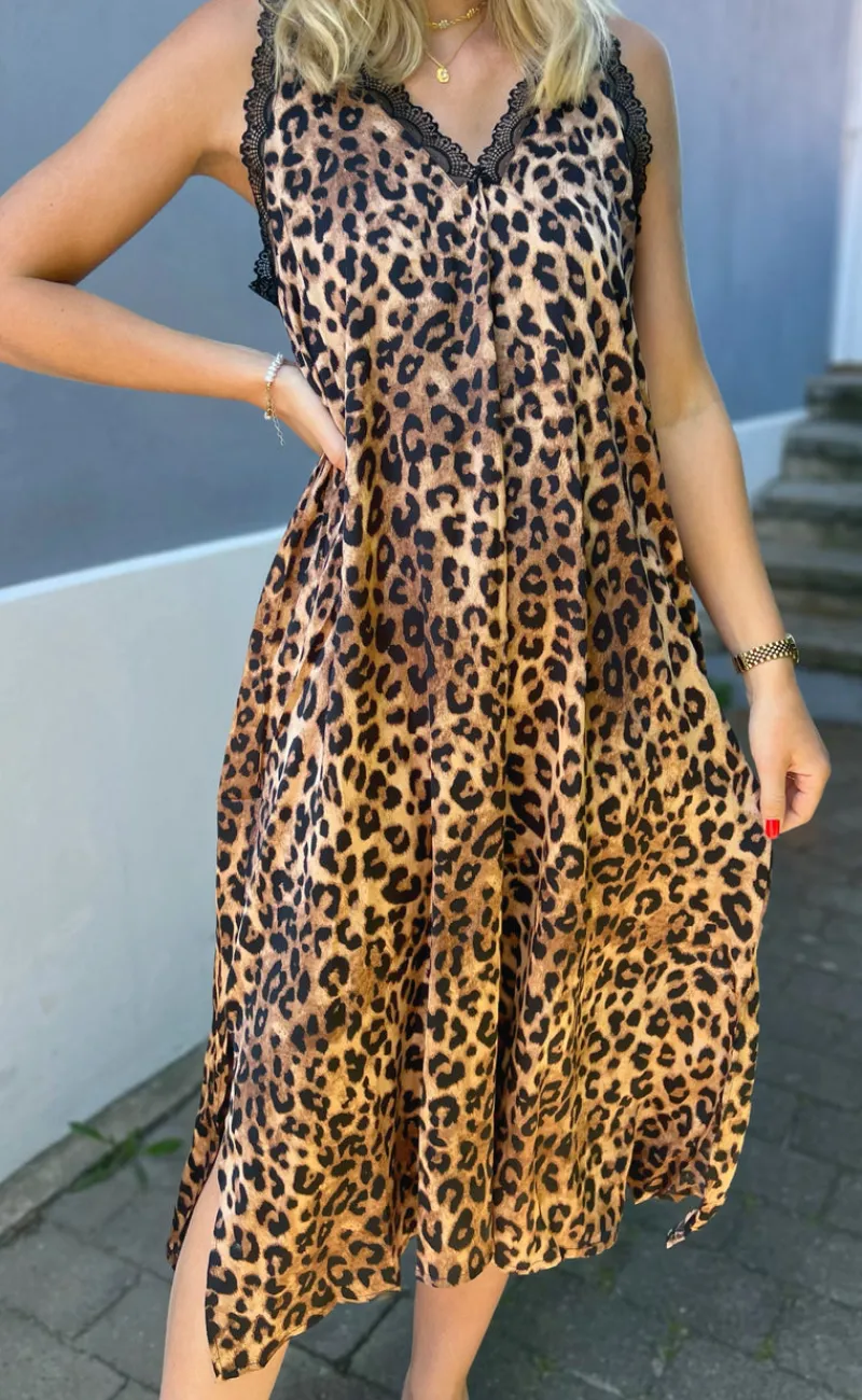 Outlet Kjole - Nellie - Leopard Kjoler