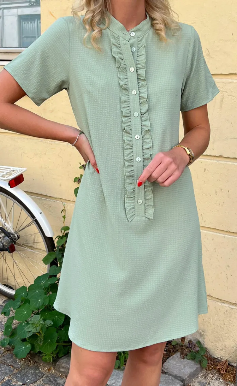 New Kjole - Flora - Dusty Green Kjoler