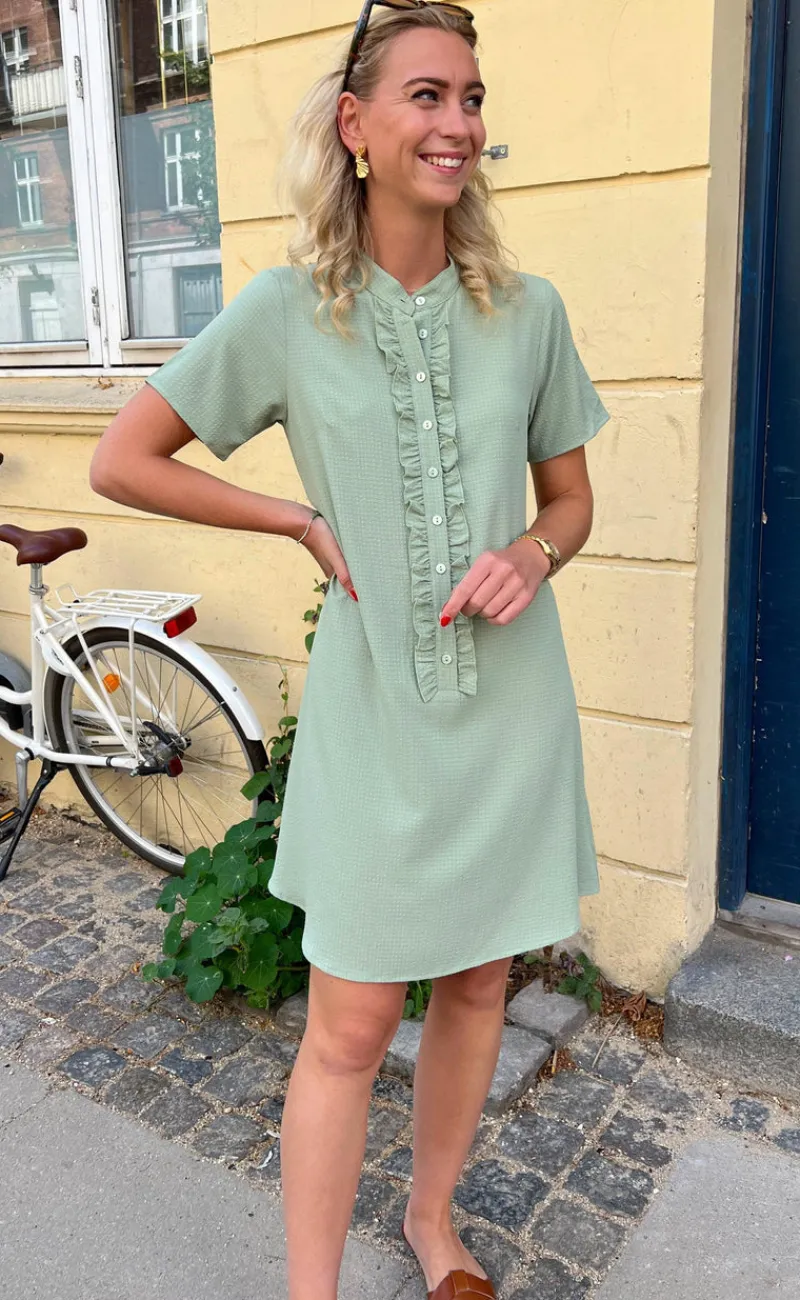 New Kjole - Flora - Dusty Green Kjoler