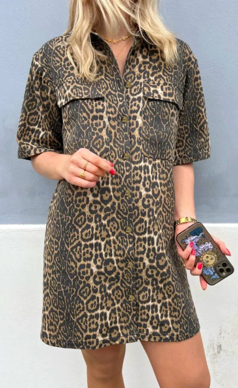 Sale Kjole - Ciska - Leopard Kjoler