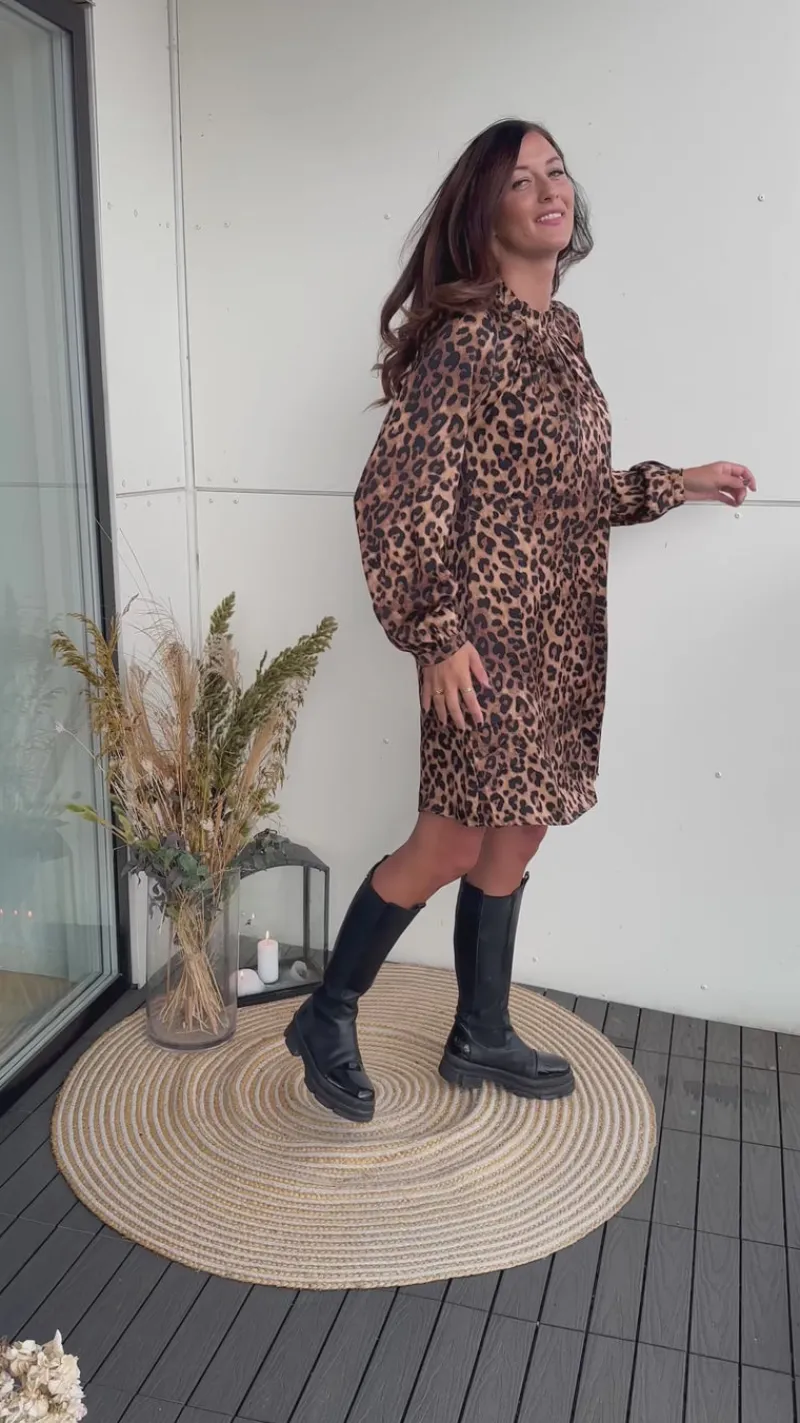 Clearance Kjole - Hazel - Leopard Kjoler