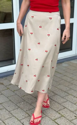 Sale Nederdel - Naja - Sand W. Cherries Nederdele