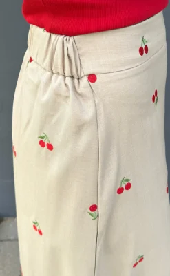 Sale Nederdel - Naja - Sand W. Cherries Nederdele