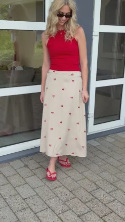 Sale Nederdel - Naja - Sand W. Cherries Nederdele