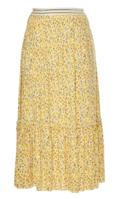 Sale Nederdel - Hanna - Yellow Flower Nederdele