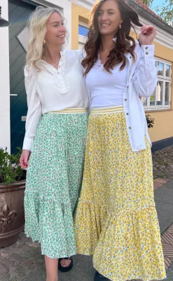 Sale Nederdel - Hanna - Yellow Flower Nederdele