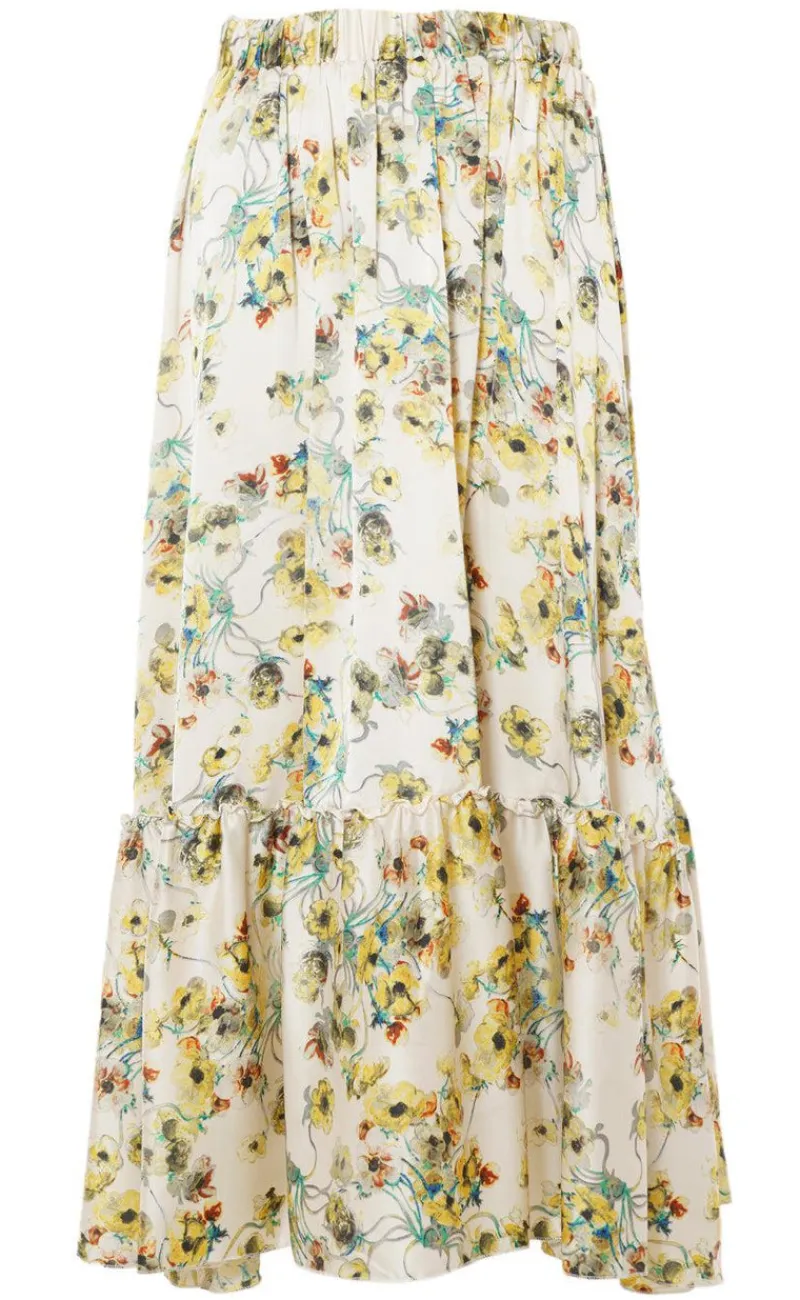 Discount Nederdel - Hanna - White Summer Nederdele