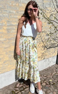 Discount Nederdel - Hanna - White Summer Nederdele