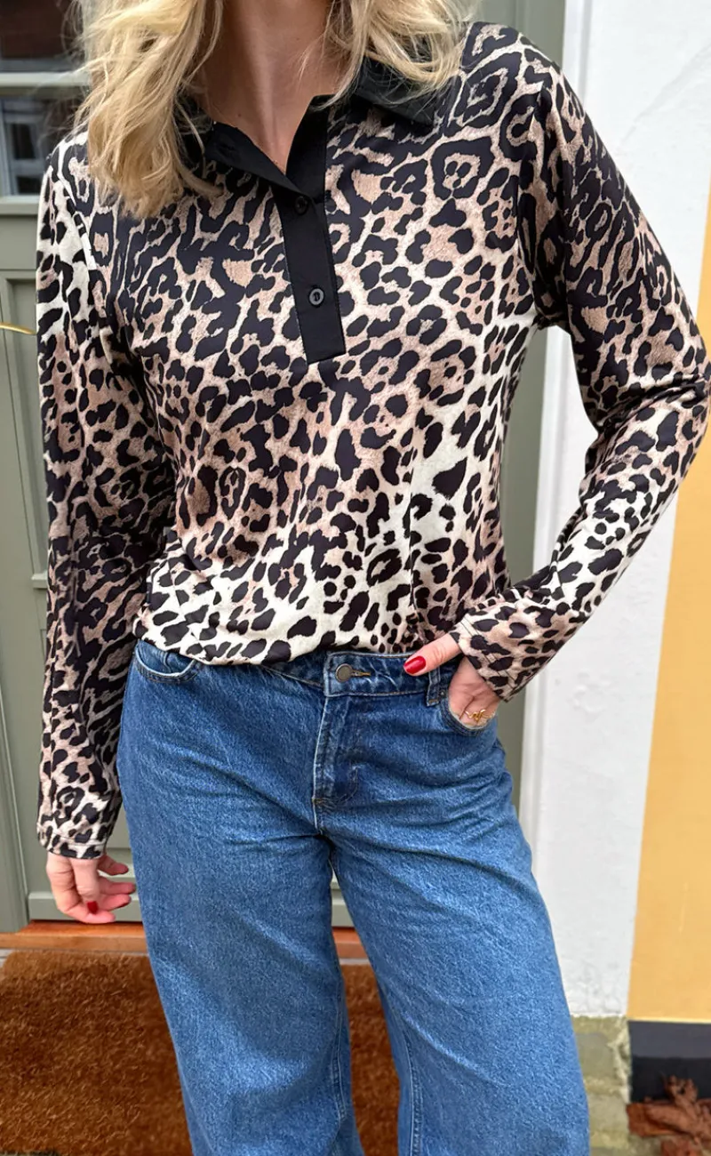 Hot Polo / Bluse - Amira - Leopard Bluser