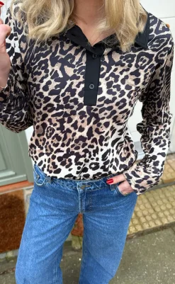 Hot Polo / Bluse - Amira - Leopard Bluser