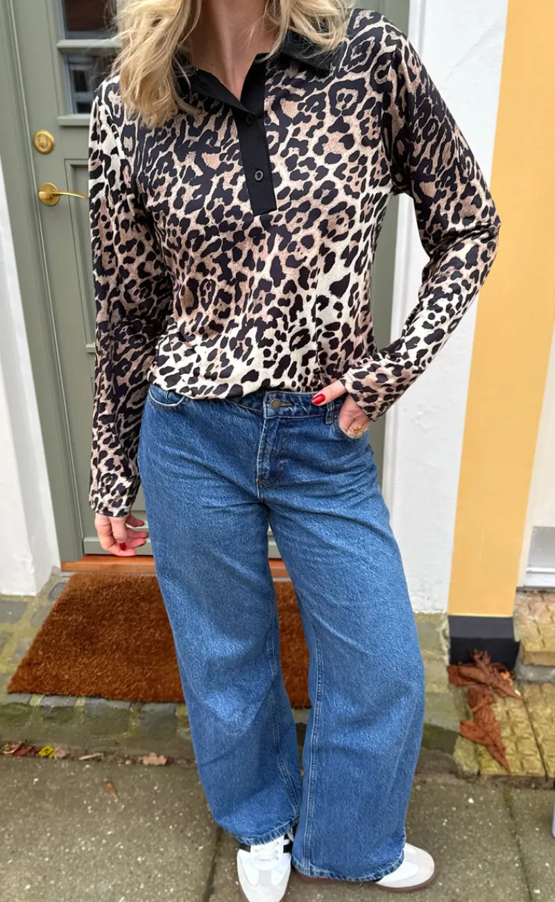 Hot Polo / Bluse - Amira - Leopard Bluser