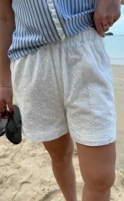 New Shorts - Catja - White Broderie Anglaise Shorts
