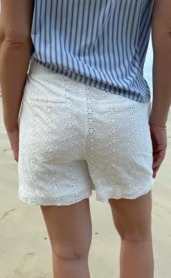 New Shorts - Catja - White Broderie Anglaise Shorts