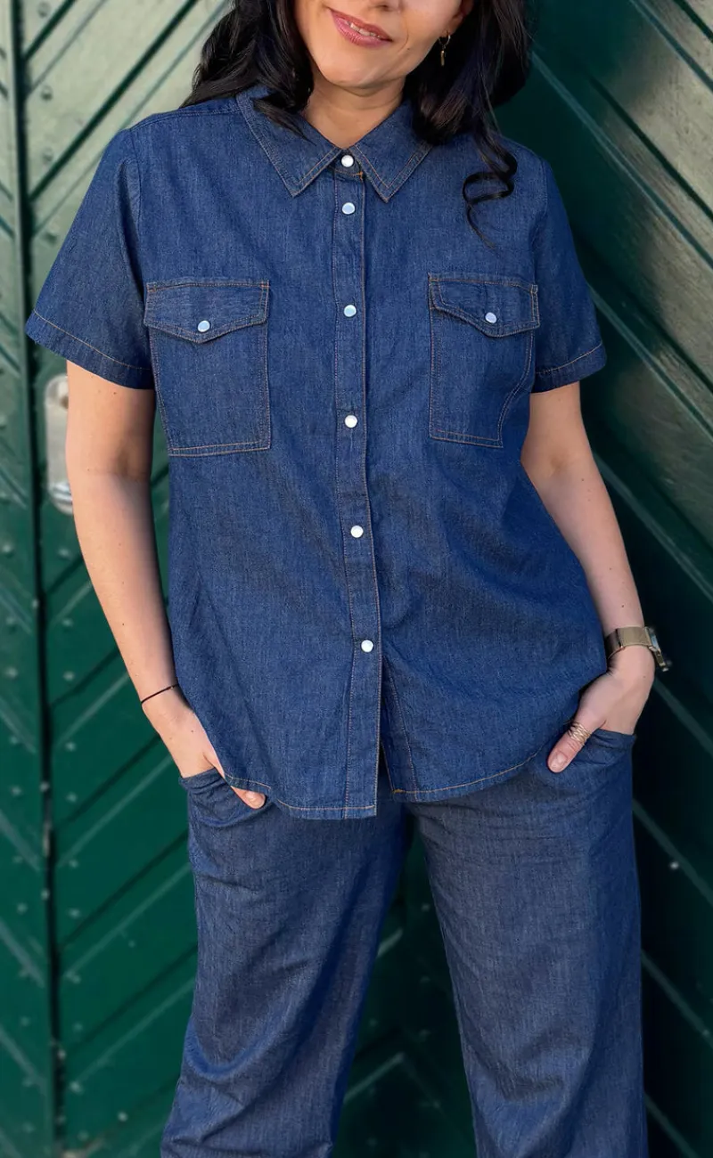 Sale Skjorte - Detia Summer - Denim Blue Skjorter