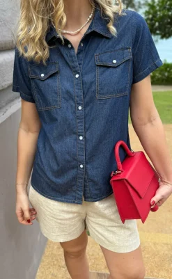 Sale Skjorte - Detia Summer - Denim Blue Skjorter