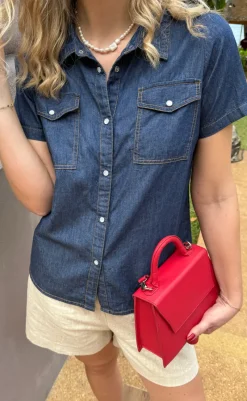 Sale Skjorte - Detia Summer - Denim Blue Skjorter