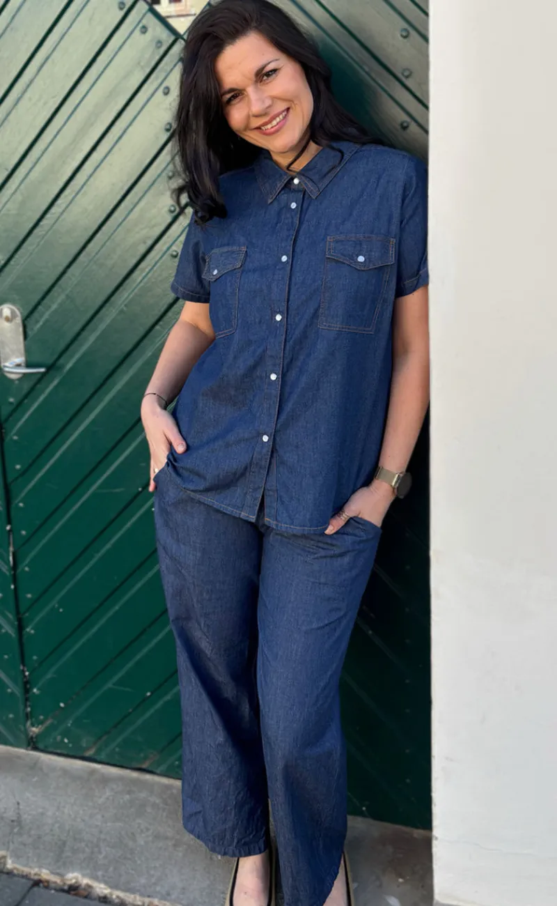 Sale Skjorte - Detia Summer - Denim Blue Skjorter