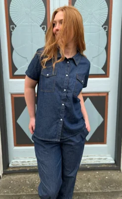 Sale Skjorte - Detia Summer - Denim Blue Skjorter