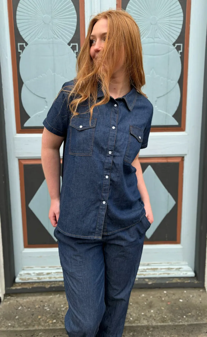 Sale Skjorte - Detia Summer - Denim Blue Skjorter