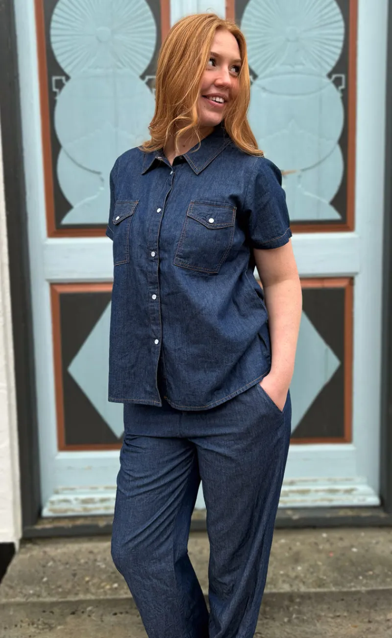 Sale Skjorte - Detia Summer - Denim Blue Skjorter