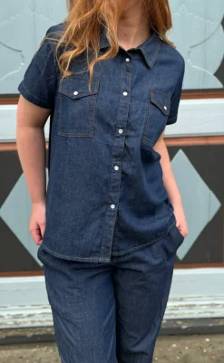 Sale Skjorte - Detia Summer - Denim Blue Skjorter