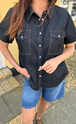 Outlet Skjorte - Detia Summer - Black Denim Skjorter