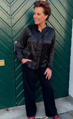 Clearance Skjorte - Florina - Black Leopard Skjorter
