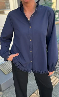 Discount Skjorte - Annali - Navy Blue Skjorter