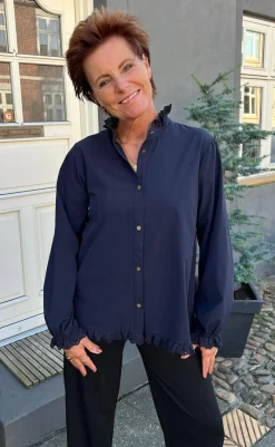 Discount Skjorte - Annali - Navy Blue Skjorter
