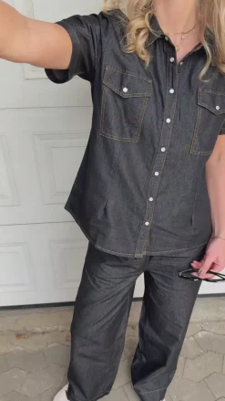 Outlet Skjorte - Detia Summer - Light Blue Denim Skjorter