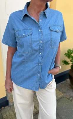 Outlet Skjorte - Detia Summer - Light Blue Denim Skjorter