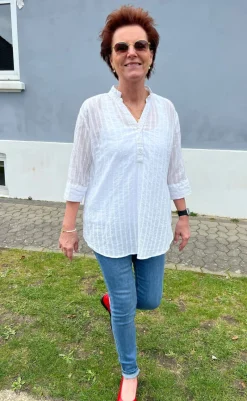 Discount Skjorte - Simona - White Lurex Skjorter