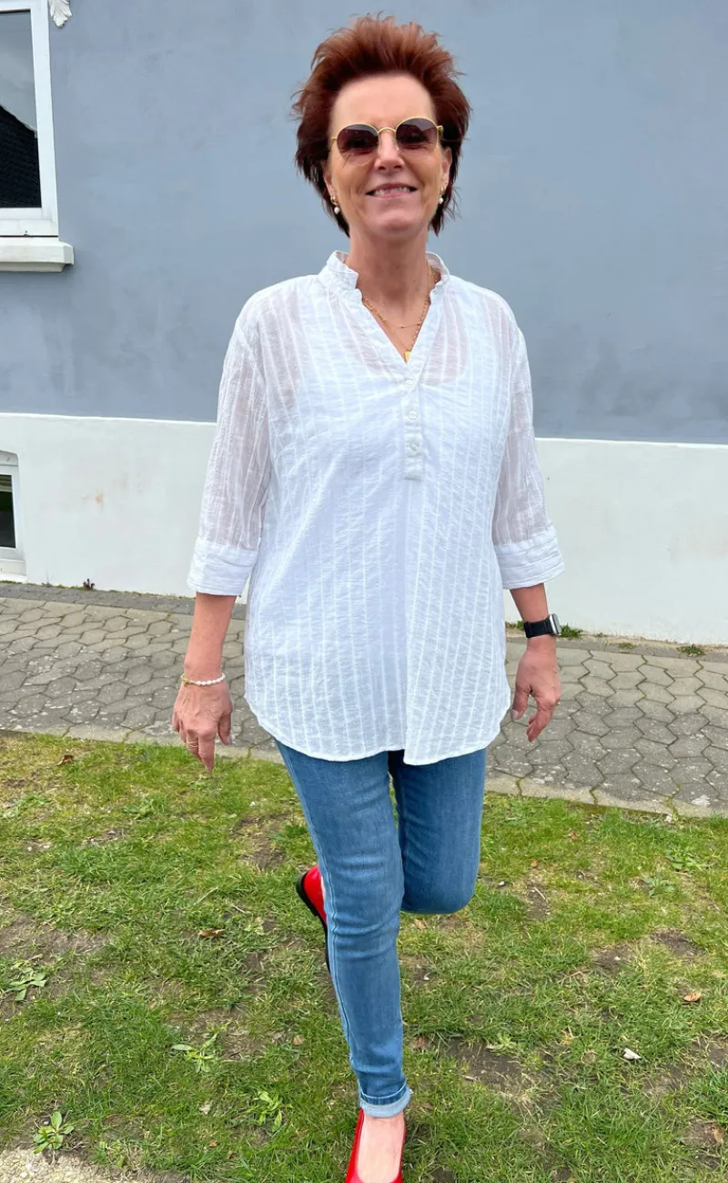 Discount Skjorte - Simona - White Lurex Skjorter