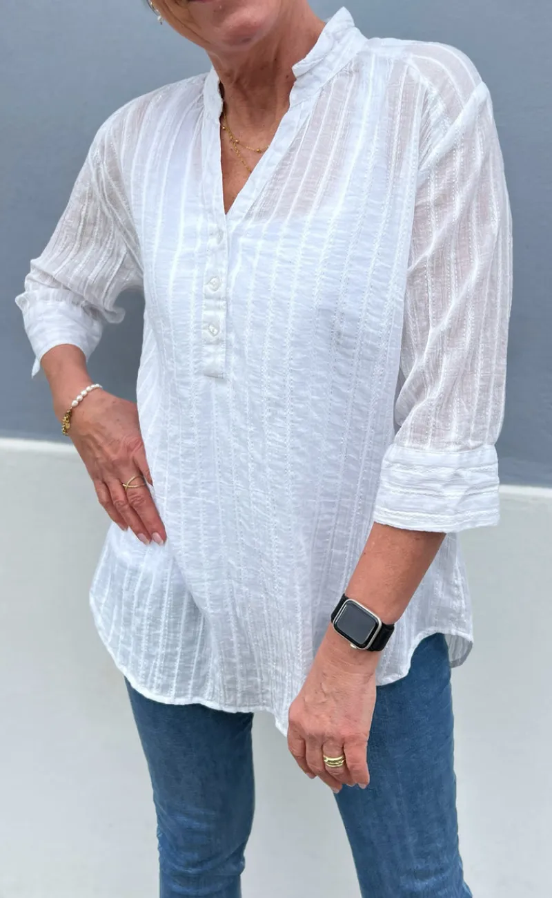 Discount Skjorte - Simona - White Lurex Skjorter