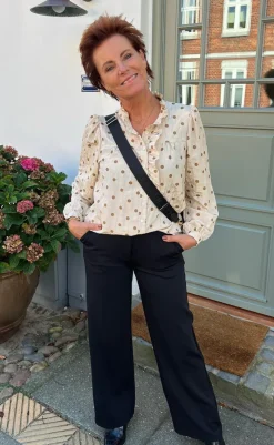 Sale Skjorte - Kesha - Beige / Brown Dots Skjorter