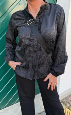 New Skjorte - Florina - Black Flower Skjorter