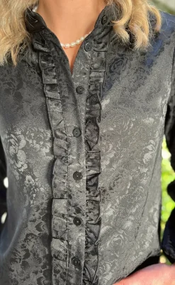 New Skjorte - Florina - Black Flower Skjorter