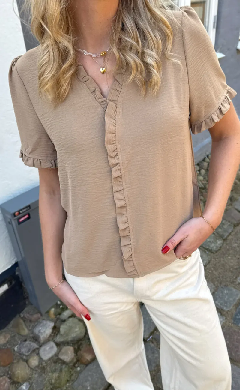Online Top - Catja - Camel T-shirts & Toppe