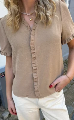 Online Top - Catja - Camel T-shirts & Toppe